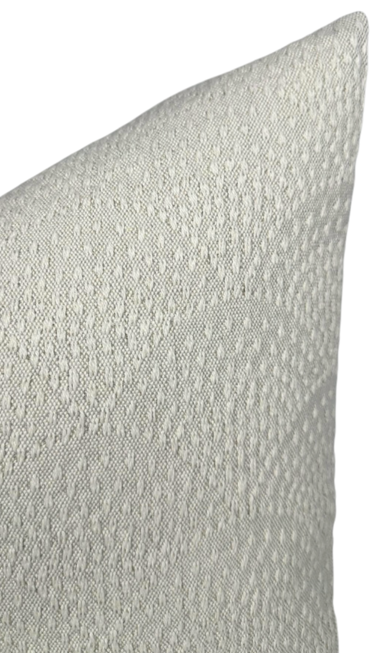 Inverse Scalloped Woven Pillow in Natural
