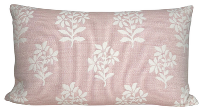 Asha Pillow in Pink + Ivory