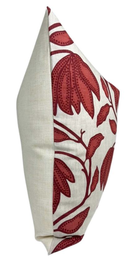 Desert Floral Pillow in Sunbaked Red