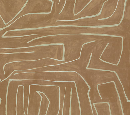 Graffito Pillow in Salmon Cream