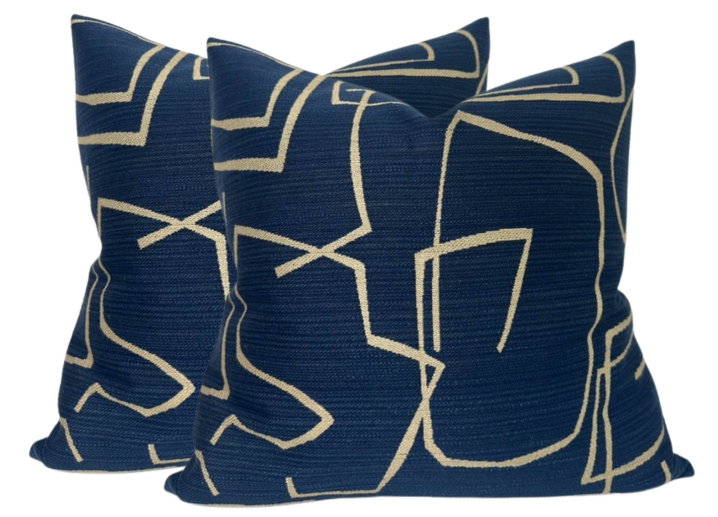 Kravet Abstract Pillow in Indigo