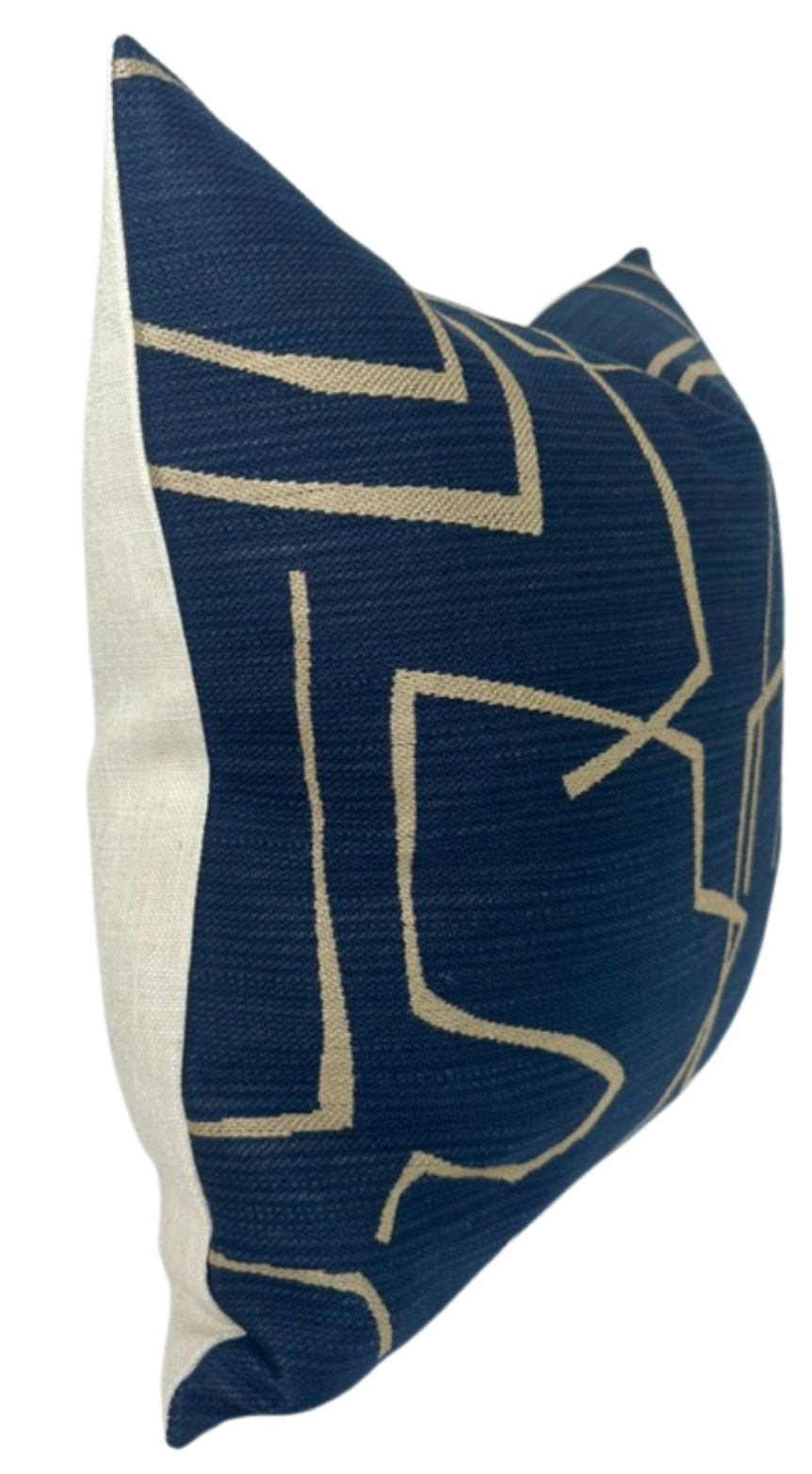 Kravet Abstract Pillow in Indigo