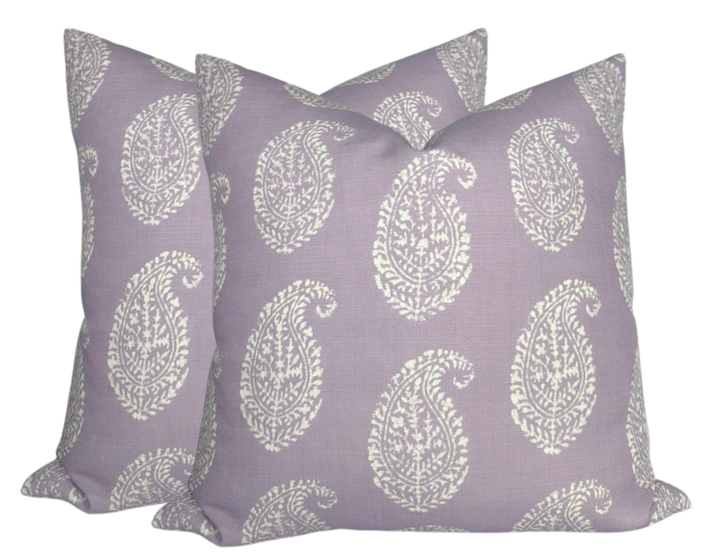 Kashmir Paisley Pillow in Lilac Purple