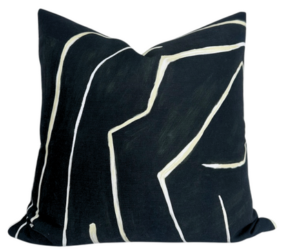 Graffito Pillow in Onyx Beige