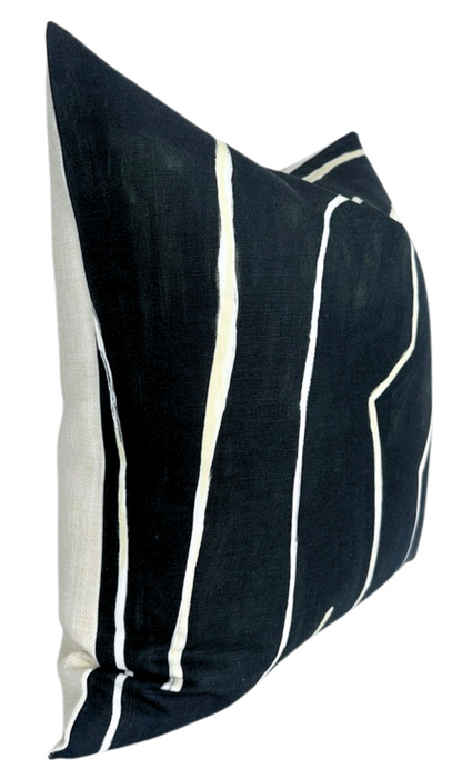 Graffito Pillow in Onyx Beige