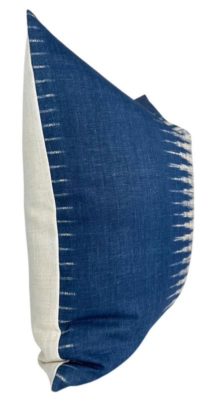 Ikat Pillow in Indigo Blue