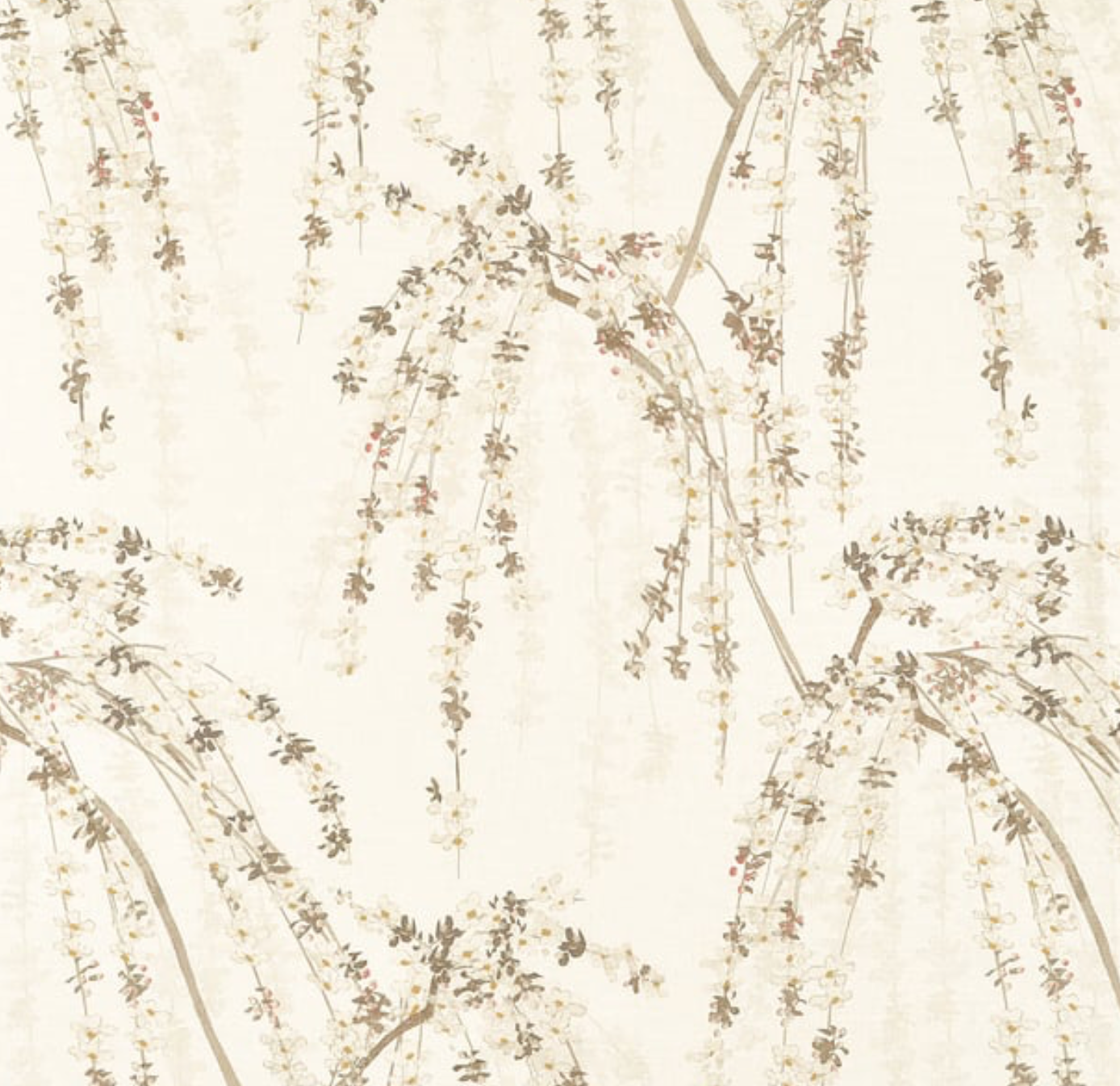Weeping Blossom Pillow in Beige