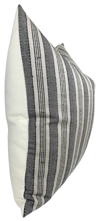 Amida Pillow in Charcoal on Natural