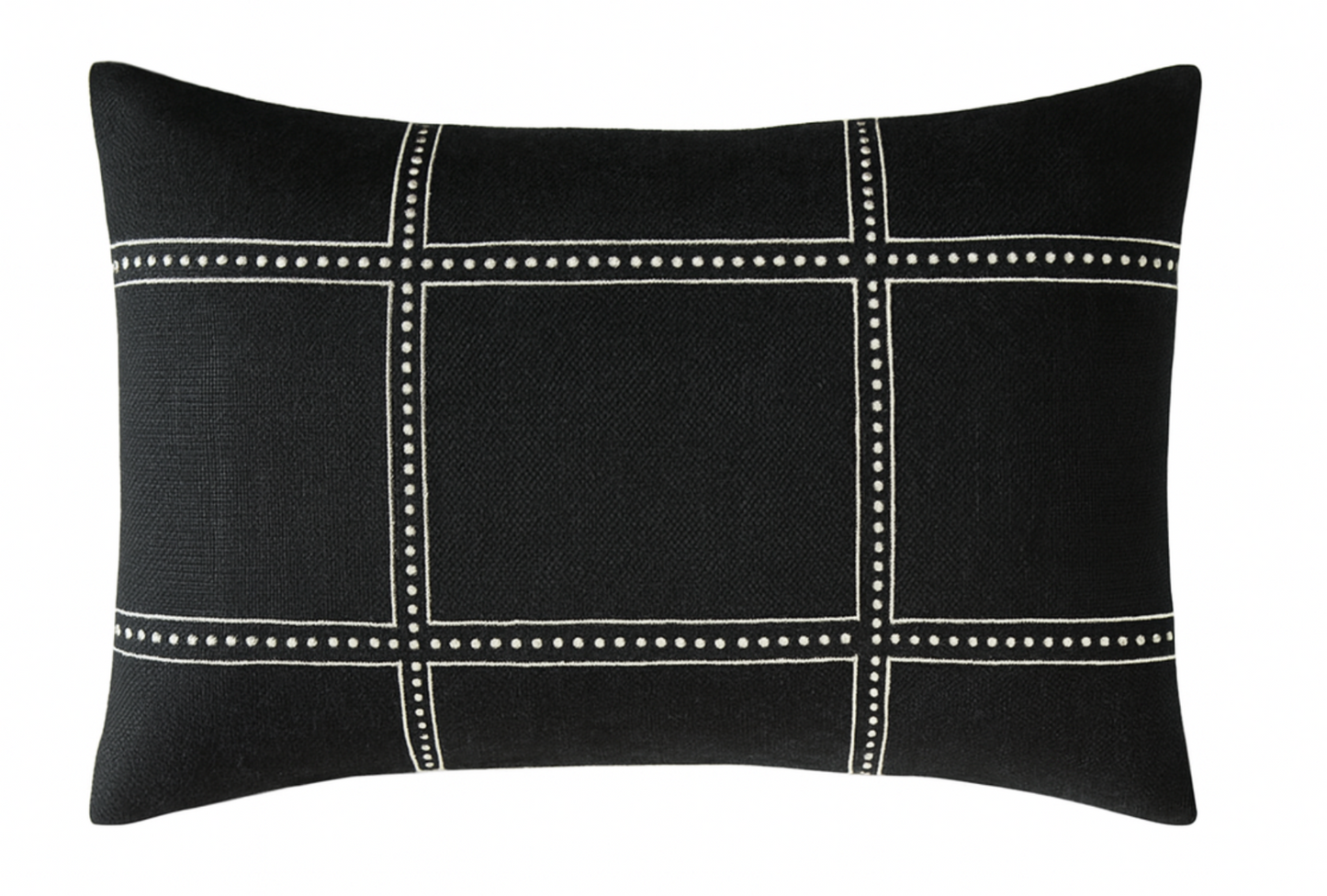 Postage Pillow in Black