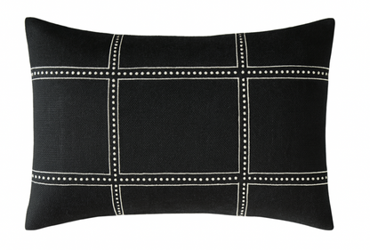 Postage Pillow in Black