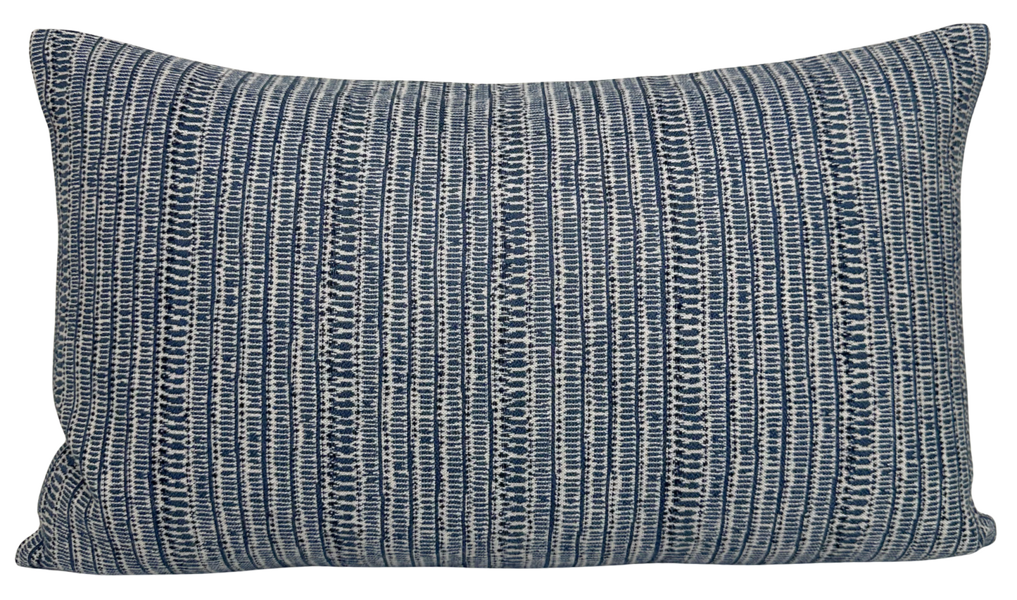 Saqqara Woven Pillow in Pacific Blue