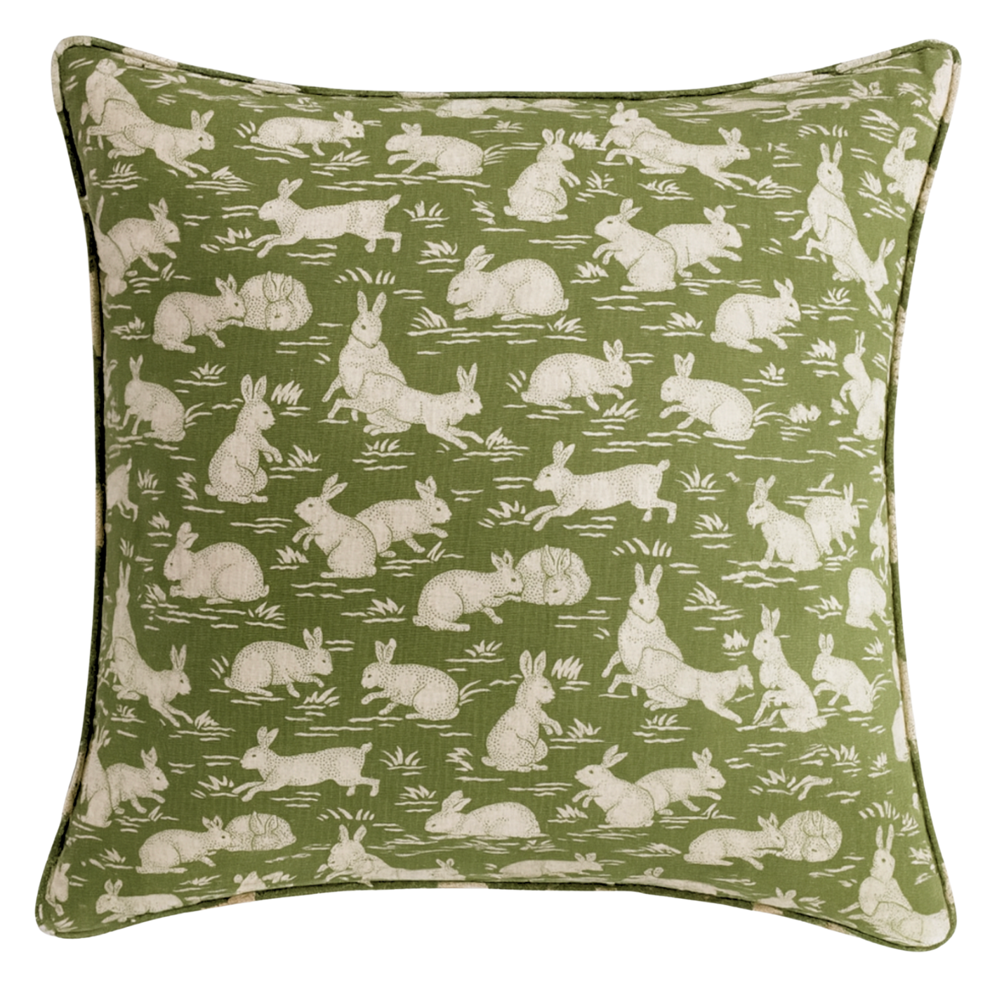 Cottontails Pillow in Sage Green