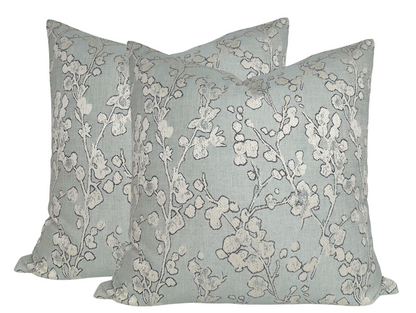 Aylin Floral Pillow in Eucalyptus