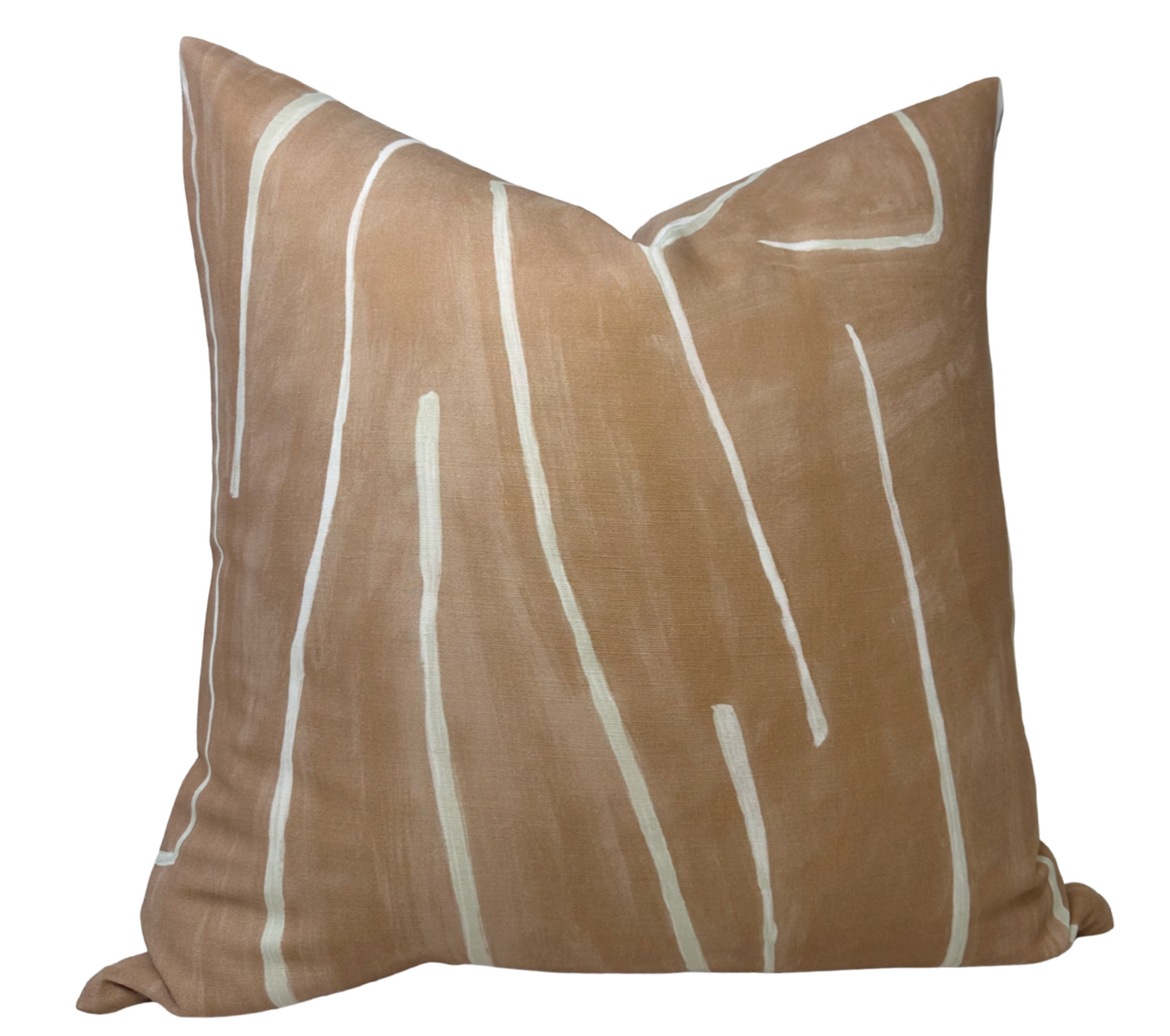Graffito Pillow in Salmon Cream
