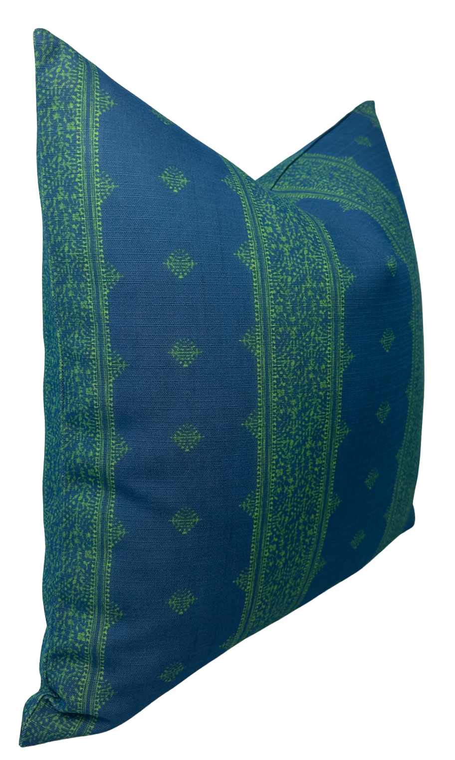 Fez Pillow in Green Indigo, Indoor Outdoor Pillow