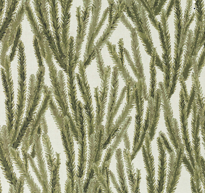 Nori Floral Pillow in Moss Green