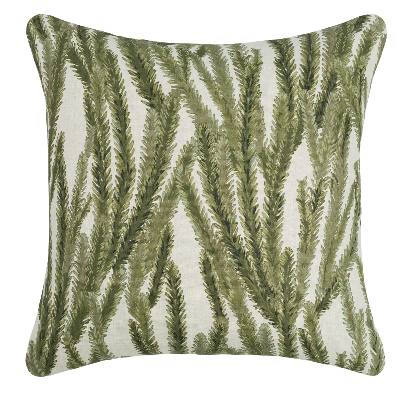 Nori Floral Pillow in Moss Green