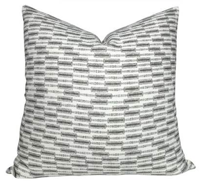Lacuna Pillow in Kohl on Ivory