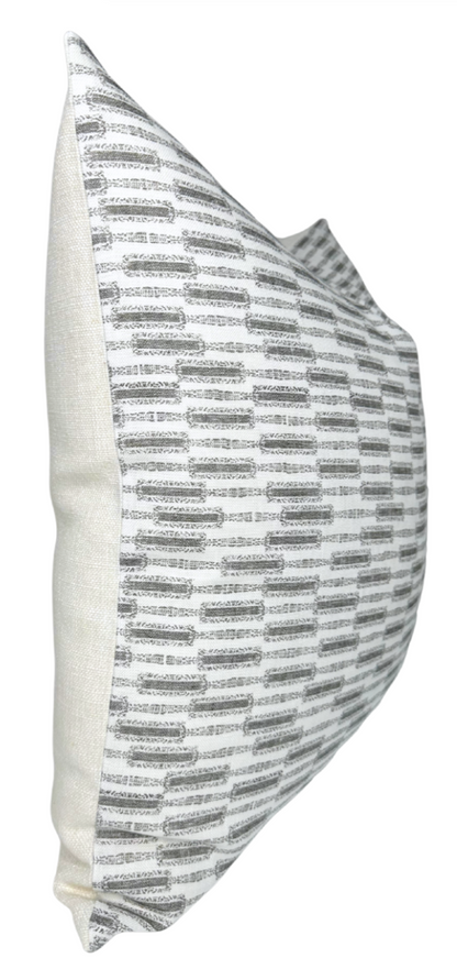 Lacuna Pillow in Kohl on Ivory