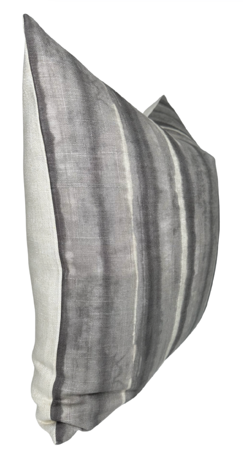Kumo Stripe Pillow in Charcoal
