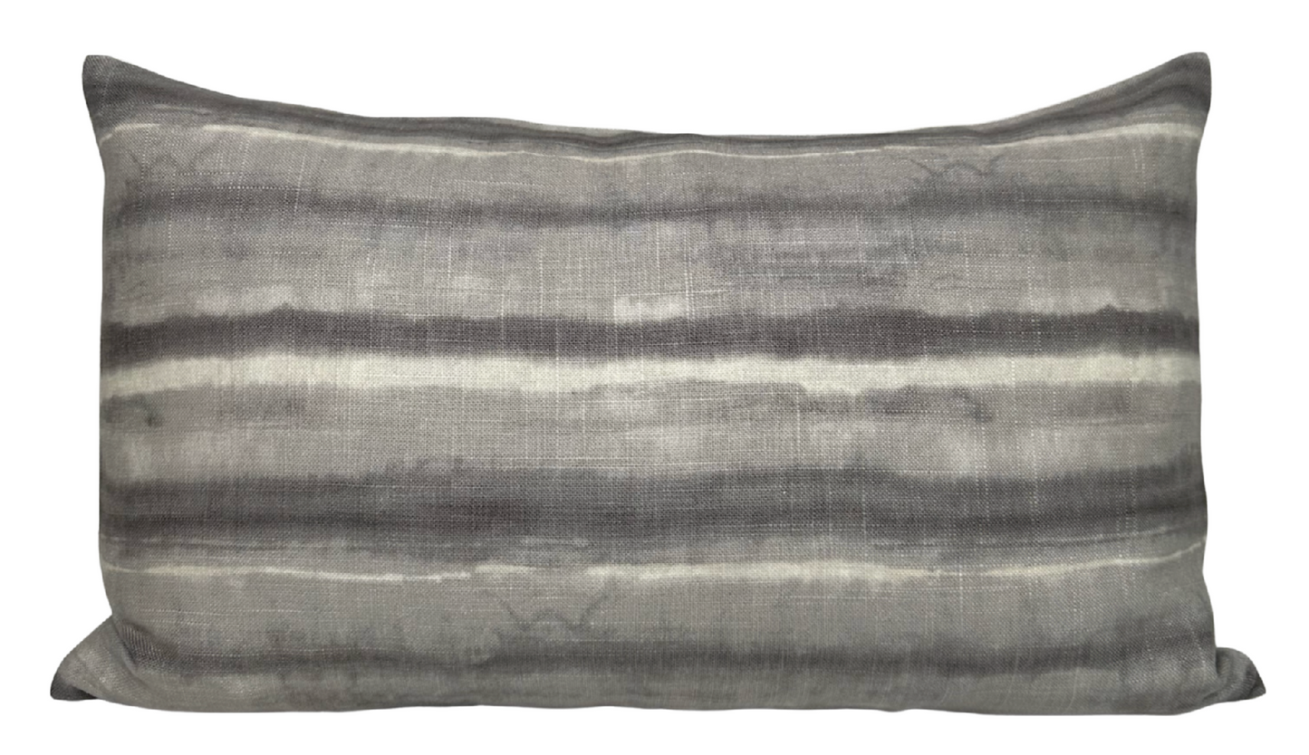 Kumo Stripe Pillow in Charcoal