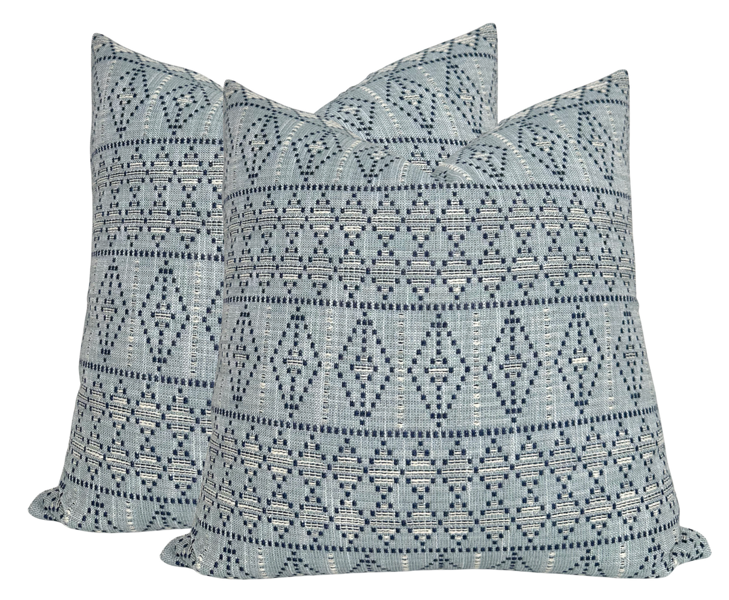 Souk Woven Pillow in Indigo Sky