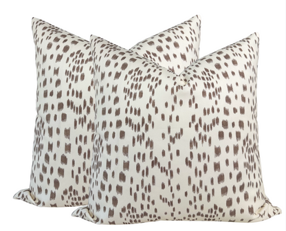 Les Touches Pillow in Tan Brown