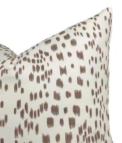 Les Touches Pillow in Tan Brown