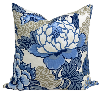 Honshu Pillow in Blue and Beige