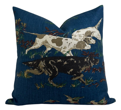 Pointers Pillow in Navy Blue