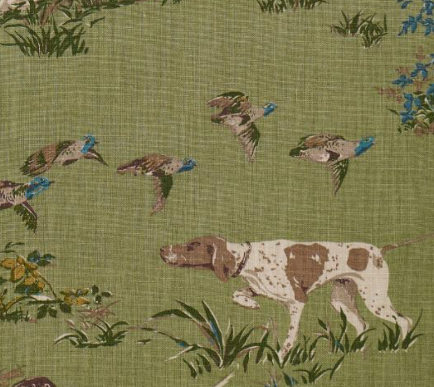 Pointers Pillow in Meadow Green