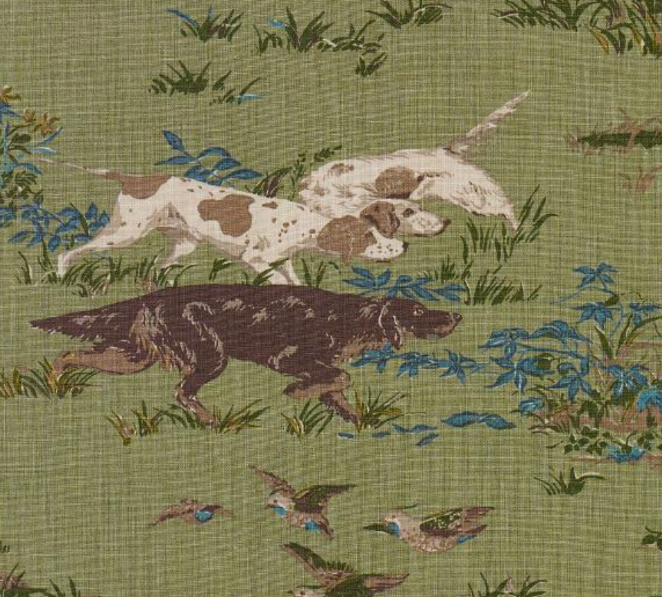 Pointers Pillow in Meadow Green