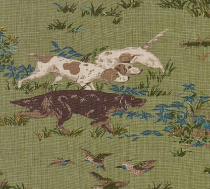 Pointers Pillow in Meadow Green