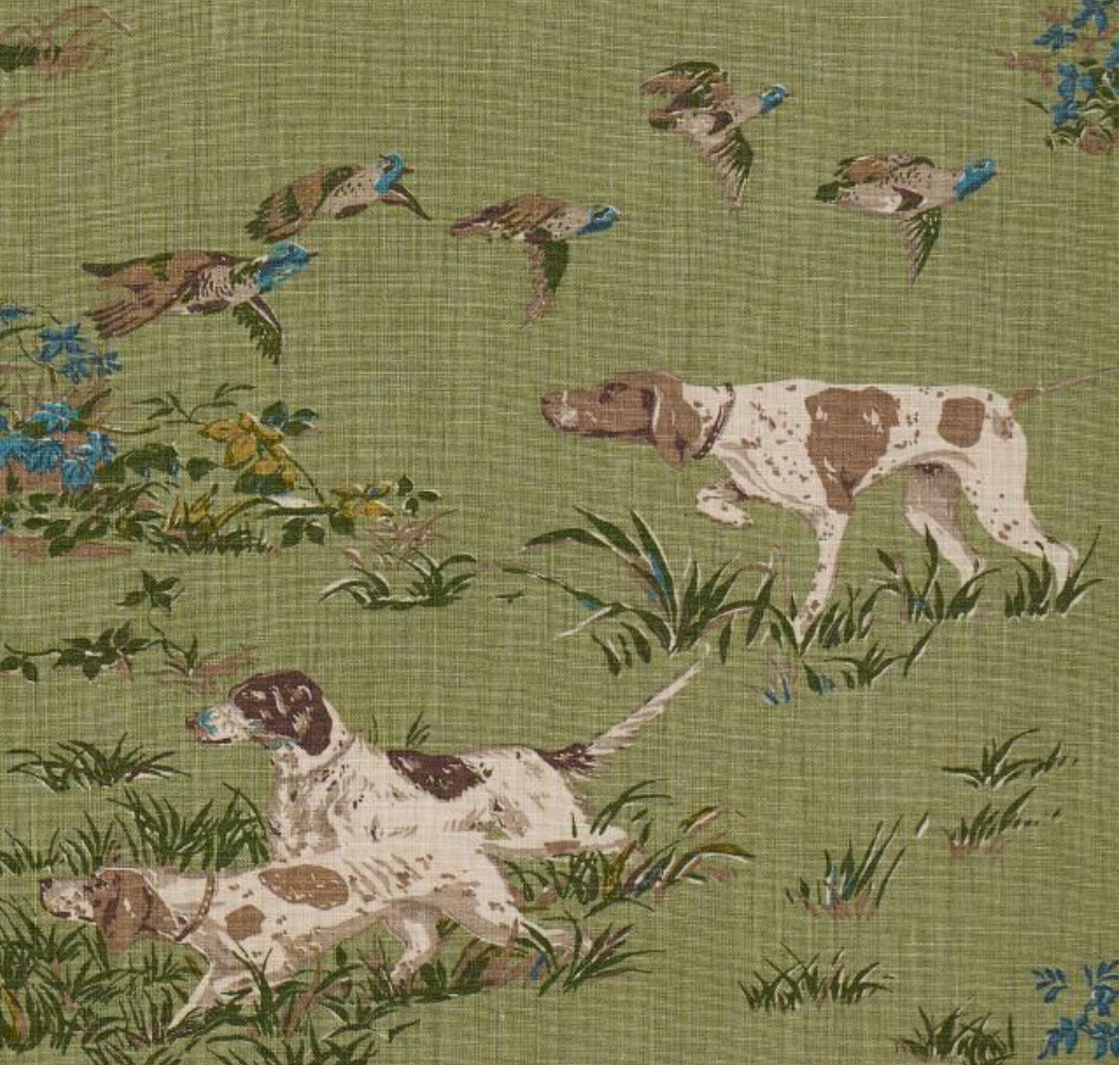 Pointers Pillow in Meadow Green