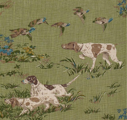 Pointers Pillow in Meadow Green
