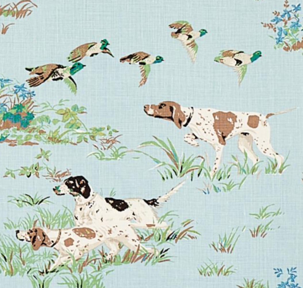 Pointers Pillow in Sky Blue