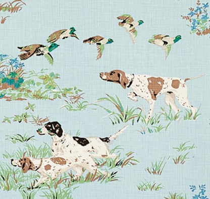 Pointers Pillow in Sky Blue