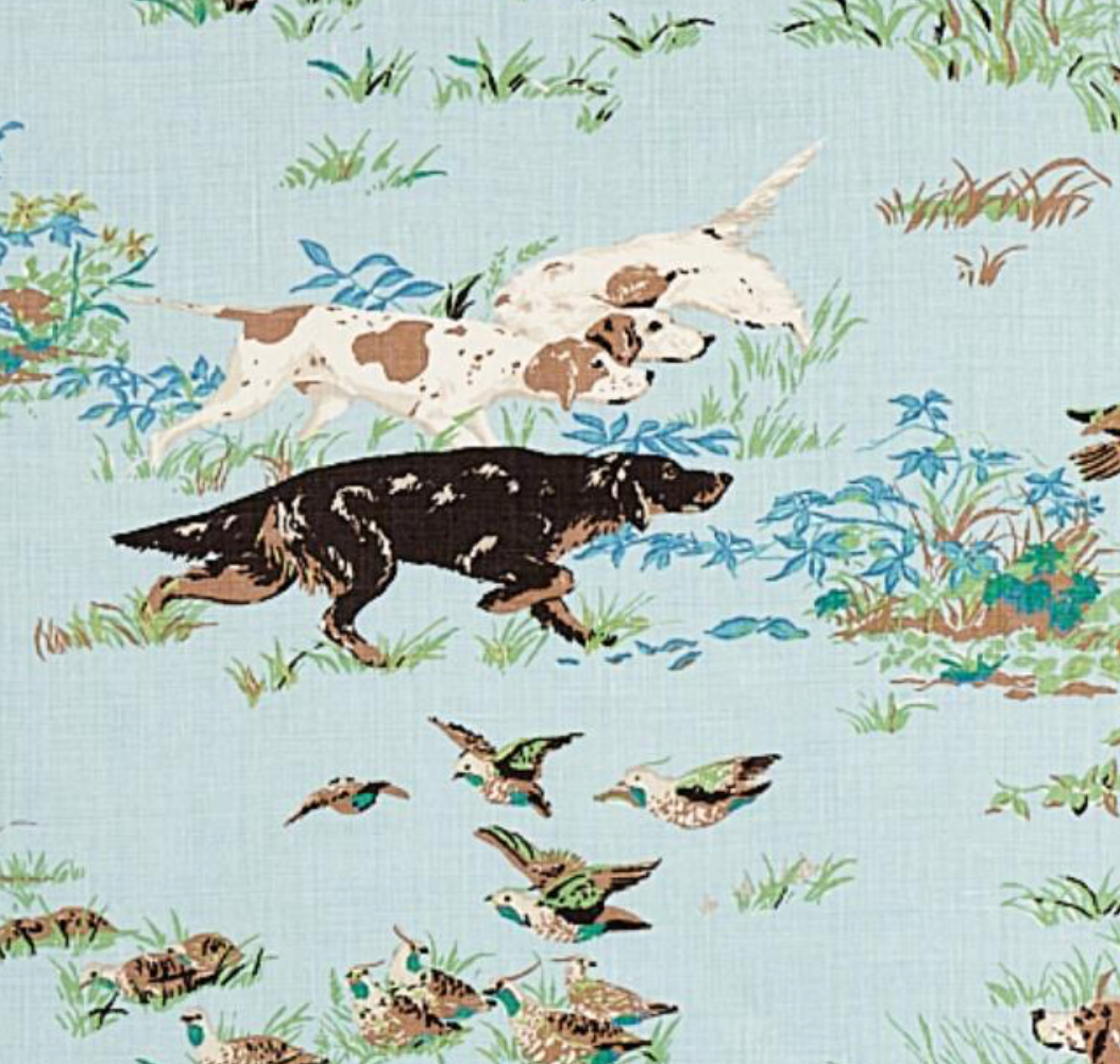Pointers Pillow in Sky Blue