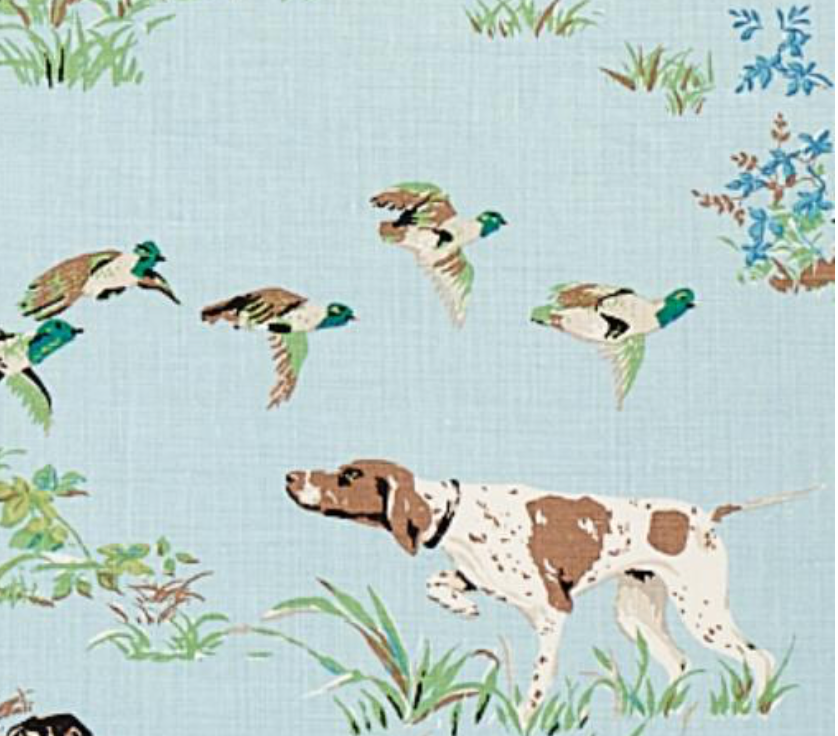 Pointers Pillow in Sky Blue