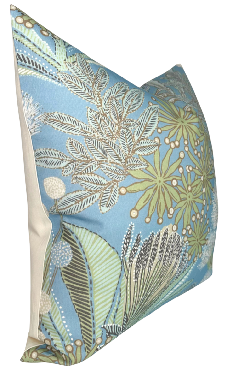 Protea Performance Pillow in Spa Blue