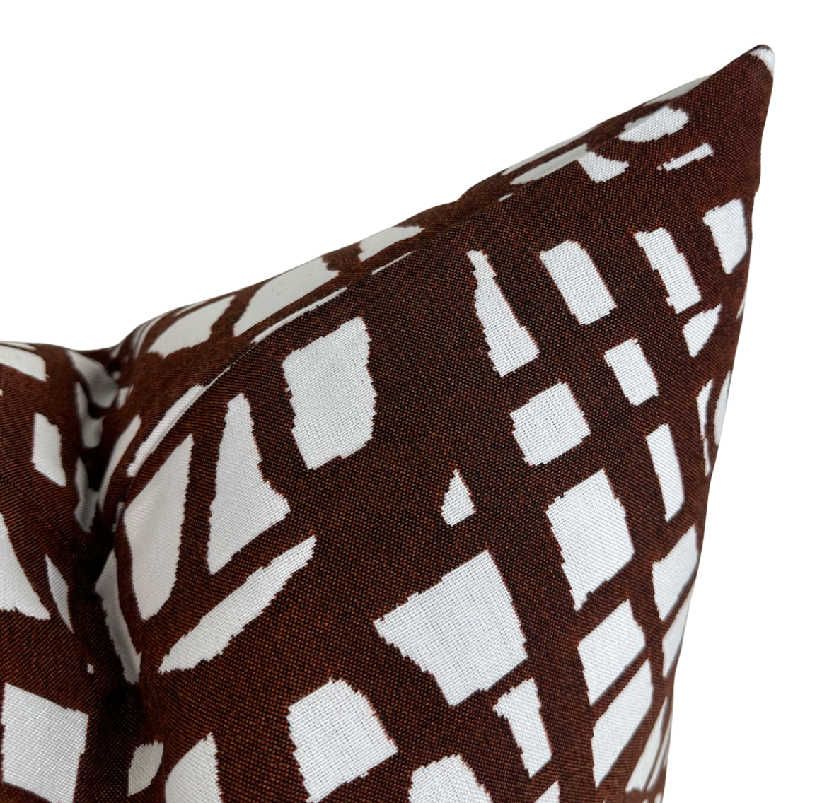 Ecriture Pillow in Rust, Indoor Outdoor Pillow