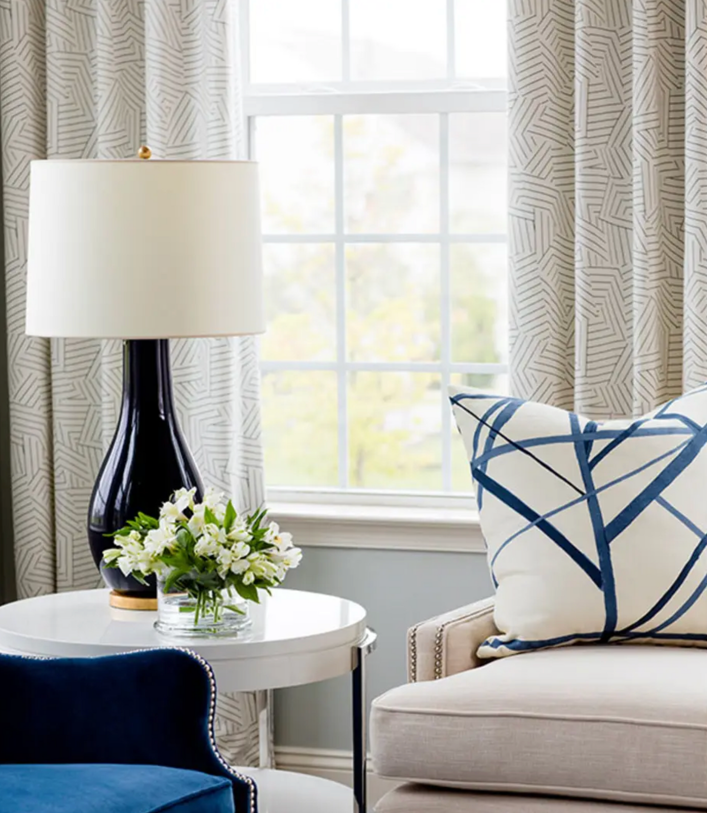 Channels Pillow in Periwinkle Blue