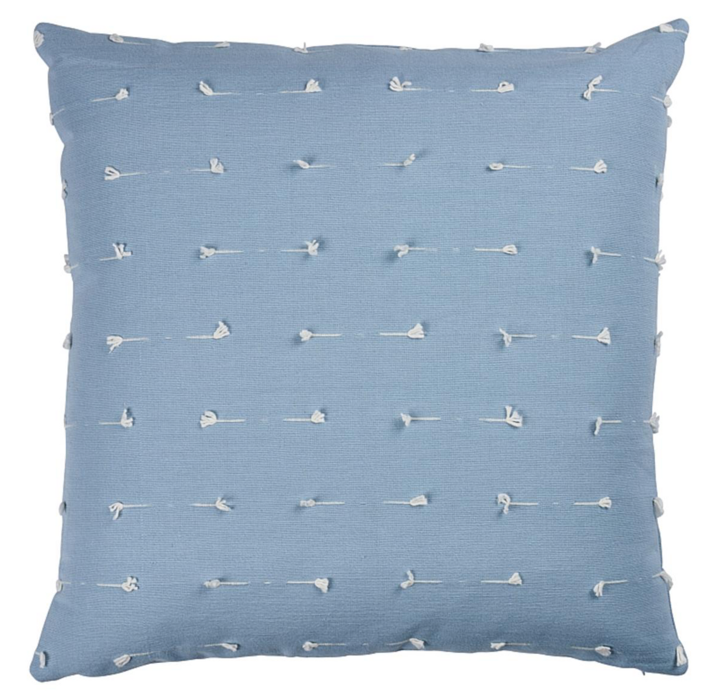Teton Embroidered Pillow in Sky Blue