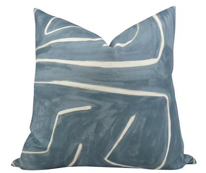 Graffito Pillow in Deep Sky