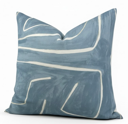 Graffito Pillow in Deep Sky