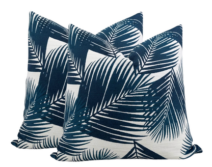 Yucca Pillow in Blue, Indoor Outdoor Pillows
