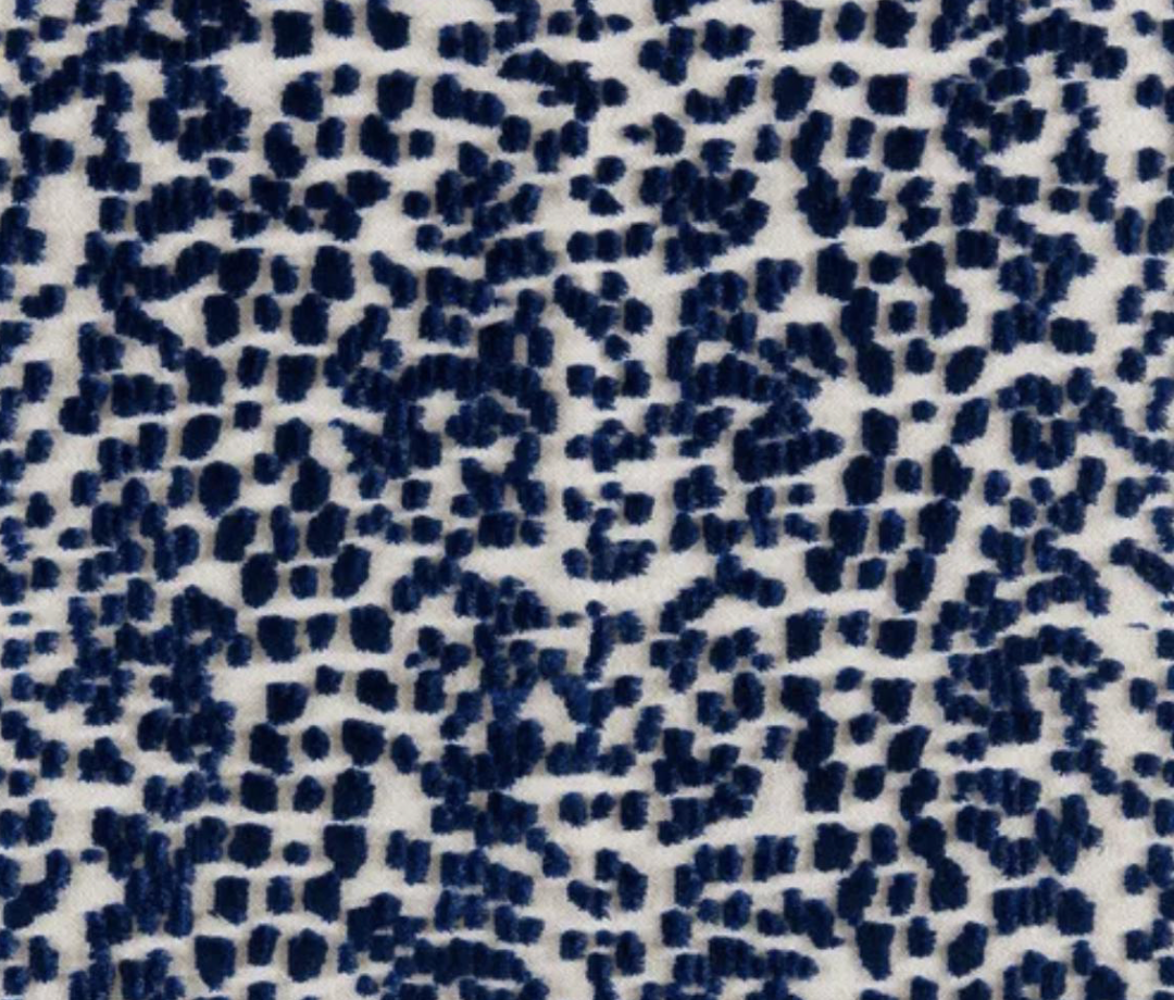 Les Touches Velvet Pillow in Blue