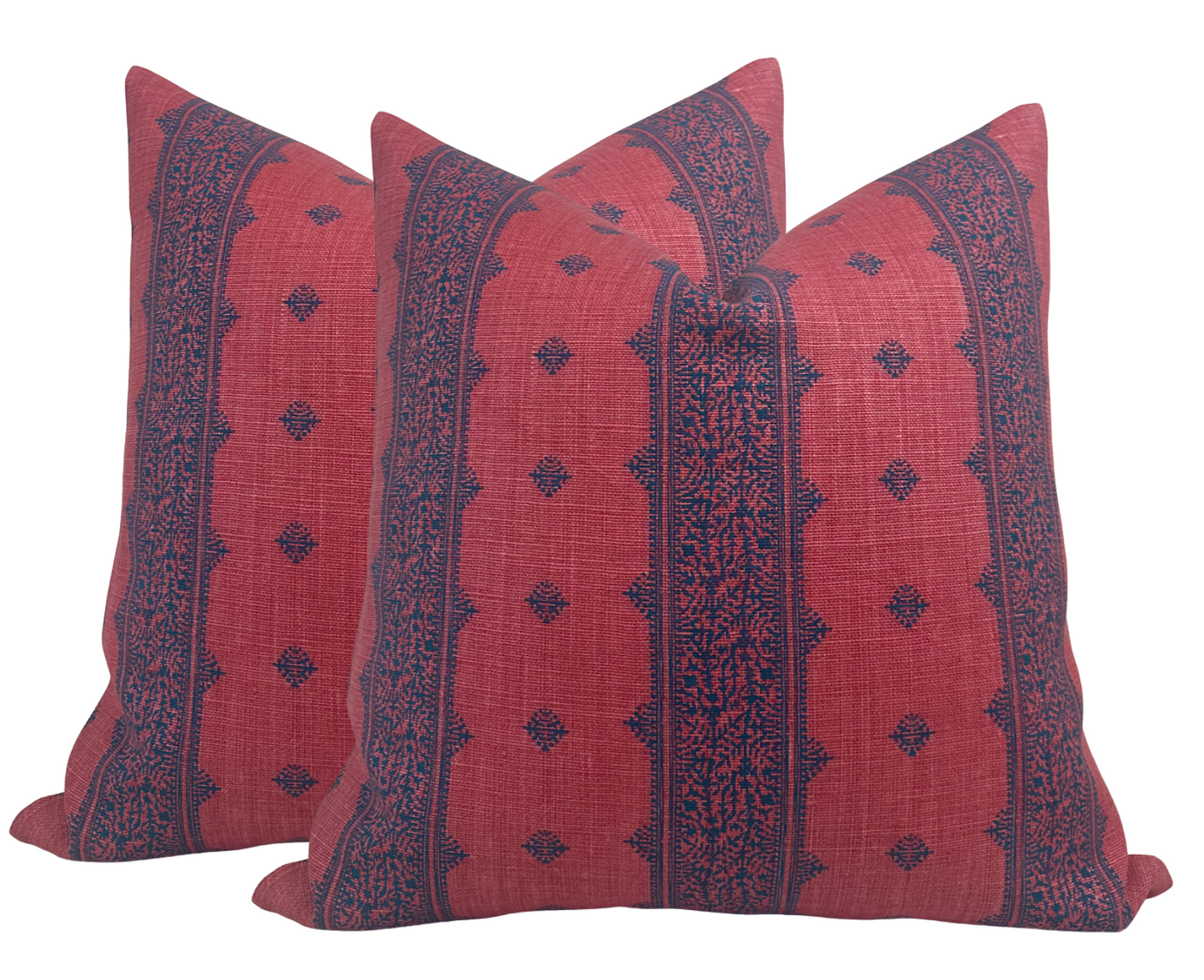Fez Pillow in Raspberry and Indigo