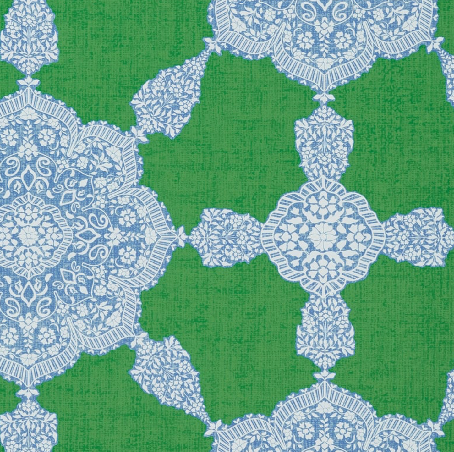 Medallion Pillow in Blue and Green