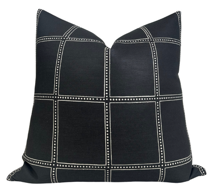 Postage Pillow in Black